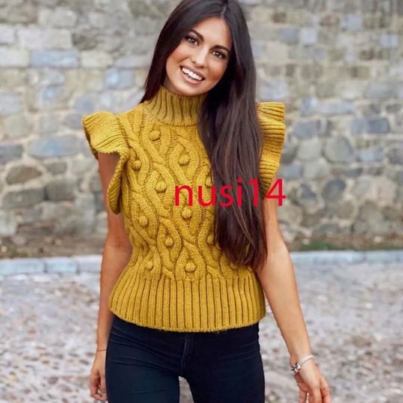 Coats | Zara Pompom Knit Vest | Poshmark